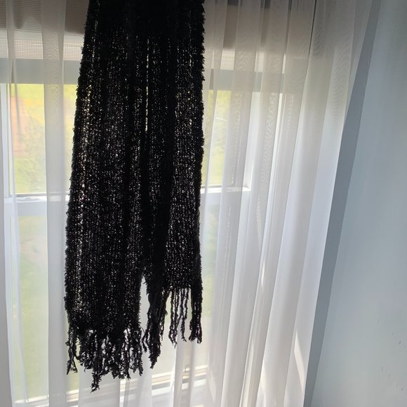 PICK 4 , GET 1 FREE.   Scarf, wool, Warm Black & Grey, - Picture 2 of 4